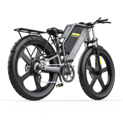COSWHEEL T26 Bici Elettrica — vista laterale con batteria